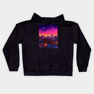 Dusk in chicago Kids Hoodie